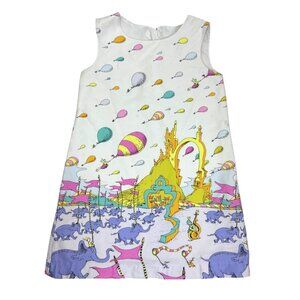 Dr. Seuss Oh The Places You'll Go Dress Girl's 4T Sleeveless Cotton Colorful